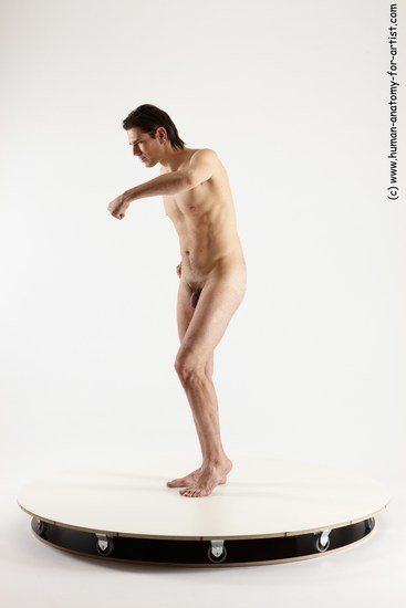 Nude Man White Standing poses - ALL Slim Short Brown Standing poses - simple Multi angles poses Realistic