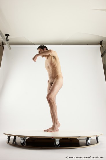 Nude Man White Standing poses - ALL Slim Short Brown Standing poses - simple Multi angles poses Realistic