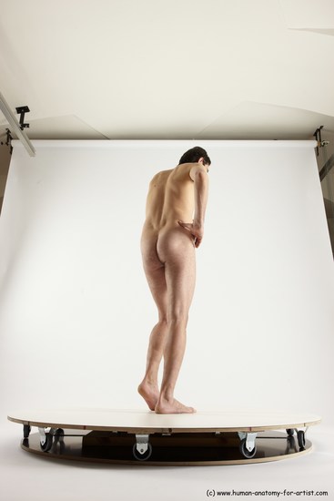 Nude Man White Standing poses - ALL Slim Short Brown Standing poses - simple Multi angles poses Realistic