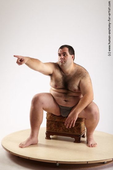 Underwear Man White Sitting poses - simple Overweight Short Black Sitting poses - ALL Academic