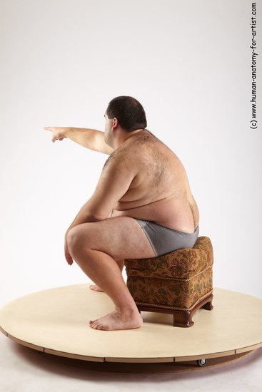 Underwear Man White Sitting poses - simple Overweight Short Black Sitting poses - ALL Academic