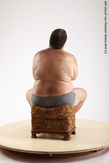 Underwear Man White Sitting poses - simple Overweight Short Black Sitting poses - ALL Academic