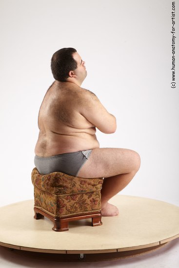 Underwear Man White Sitting poses - simple Overweight Short Black Sitting poses - ALL Academic