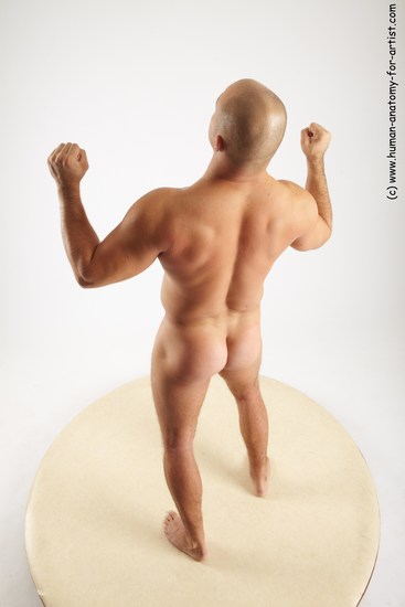 Nude Man White Standing poses - ALL Slim Bald Standing poses - simple Realistic