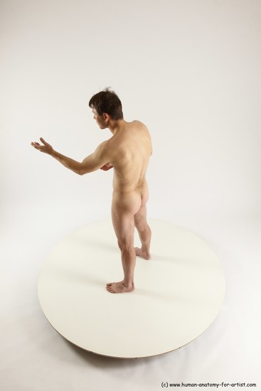 Nude Man White Standing poses - ALL Slim Short Brown Standing poses - simple Multi angles poses Realistic