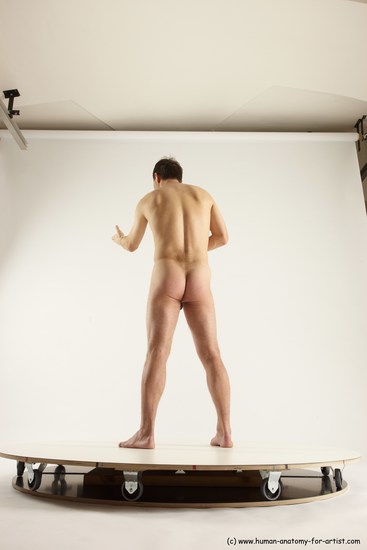 Nude Man White Standing poses - ALL Slim Short Brown Standing poses - simple Multi angles poses Realistic