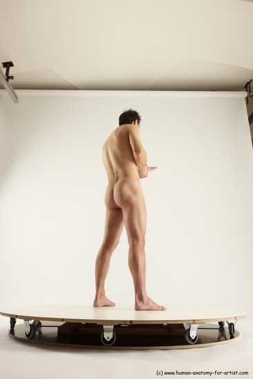 Nude Man White Standing poses - ALL Slim Short Brown Standing poses - simple Multi angles poses Realistic