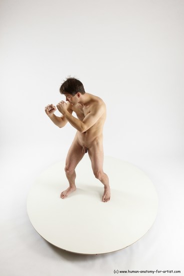 Nude Man White Standing poses - ALL Slim Short Brown Standing poses - simple Multi angles poses Realistic