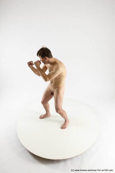 Nude Man White Standing poses - ALL Slim Short Brown Standing poses - simple Multi angles poses Realistic