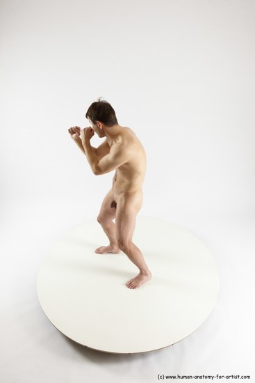 Nude Man White Standing poses - ALL Slim Short Brown Standing poses - simple Multi angles poses Realistic