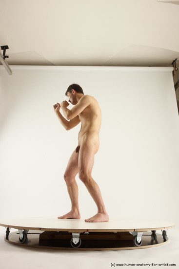 Nude Man White Standing poses - ALL Slim Short Brown Standing poses - simple Multi angles poses Realistic