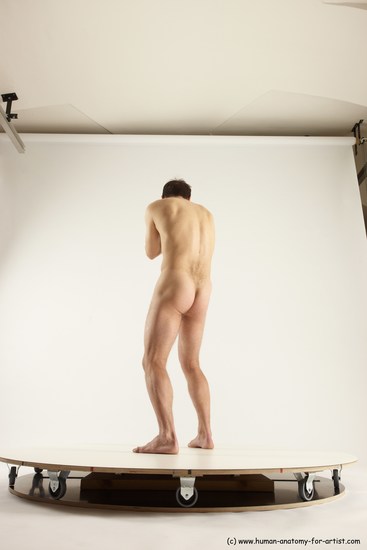 Nude Man White Standing poses - ALL Slim Short Brown Standing poses - simple Multi angles poses Realistic