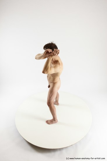 Nude Man White Standing poses - ALL Slim Short Brown Standing poses - simple Multi angles poses Realistic