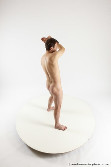 Nude Man White Standing poses - ALL Slim Short Brown Standing poses - simple Multi angles poses Realistic