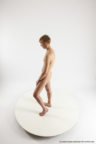 Nude Man White Standing poses - ALL Underweight Medium Brown Standing poses - simple Multi angles poses Realistic