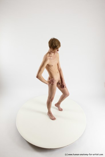 Nude Man White Standing poses - ALL Underweight Medium Brown Standing poses - simple Multi angles poses Realistic