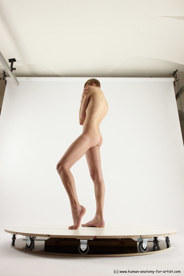 Nude Man White Standing poses - ALL Underweight Medium Brown Standing poses - simple Multi angles poses Realistic