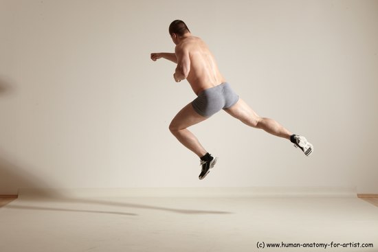 Underwear Martial art Man White Moving poses Athletic Short Brown Dynamic poses Academic