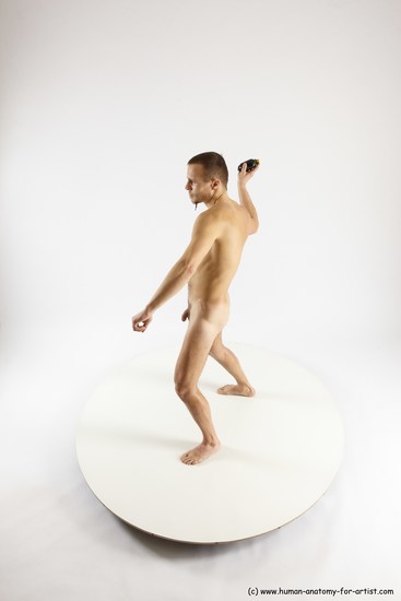 Nude Fighting Man White Standing poses - ALL Slim Short Brown Standing poses - simple Multi angles poses Realistic