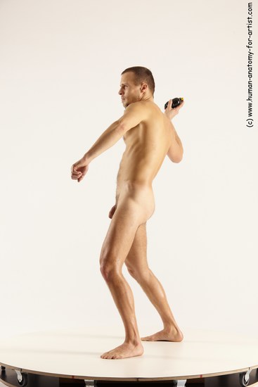 Nude Fighting Man White Standing poses - ALL Slim Short Brown Standing poses - simple Multi angles poses Realistic