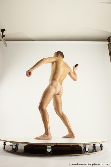 Nude Fighting Man White Standing poses - ALL Slim Short Brown Standing poses - simple Multi angles poses Realistic