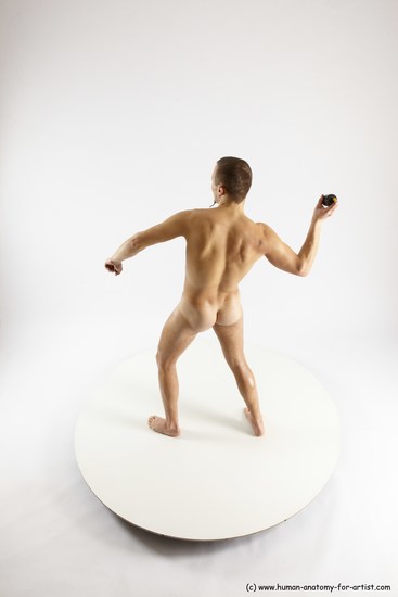 Nude Fighting Man White Standing poses - ALL Slim Short Brown Standing poses - simple Multi angles poses Realistic