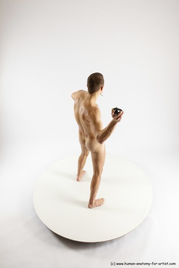 Nude Fighting Man White Standing poses - ALL Slim Short Brown Standing poses - simple Multi angles poses Realistic