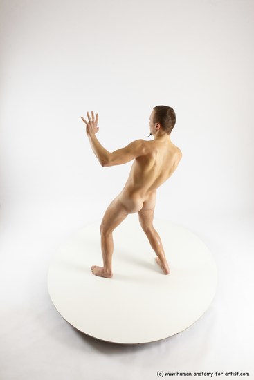 Nude Fighting Man White Standing poses - ALL Slim Short Brown Standing poses - simple Multi angles poses Realistic