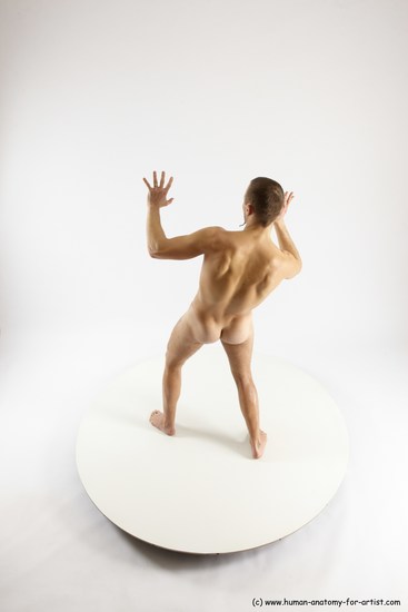 Nude Fighting Man White Standing poses - ALL Slim Short Brown Standing poses - simple Multi angles poses Realistic