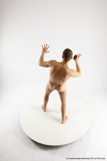 Nude Fighting Man White Standing poses - ALL Slim Short Brown Standing poses - simple Multi angles poses Realistic