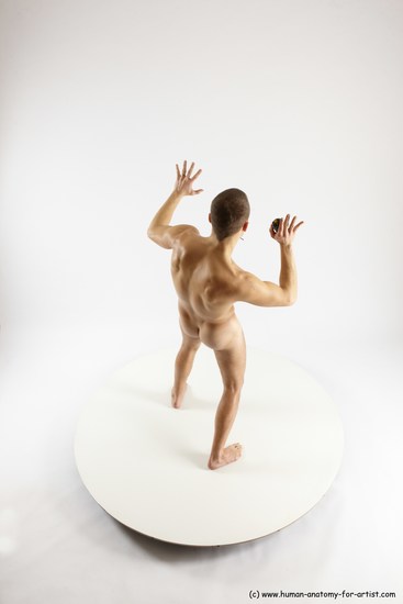 Nude Fighting Man White Standing poses - ALL Slim Short Brown Standing poses - simple Multi angles poses Realistic