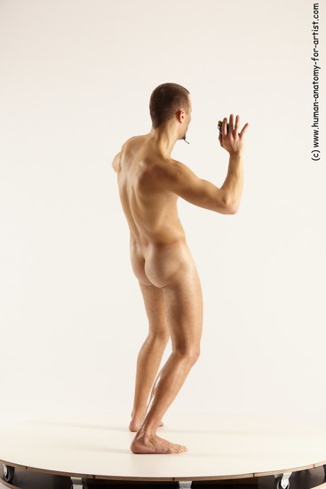 Nude Fighting Man White Standing poses - ALL Slim Short Brown Standing poses - simple Multi angles poses Realistic