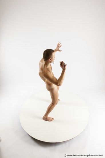 Nude Fighting Man White Standing poses - ALL Slim Short Brown Standing poses - simple Multi angles poses Realistic