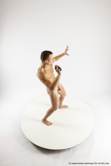 Nude Fighting Man White Standing poses - ALL Slim Short Brown Standing poses - simple Multi angles poses Realistic