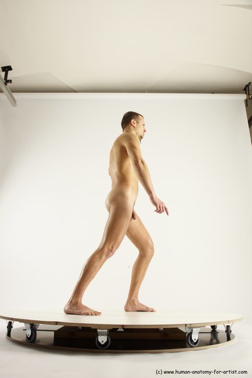 Nude Fighting Man White Standing poses - ALL Slim Short Brown Standing poses - simple Multi angles poses Realistic