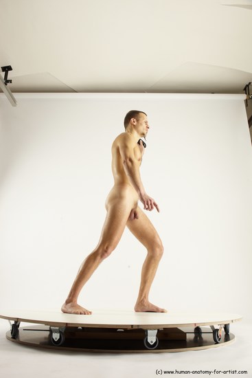 Nude Fighting Man White Standing poses - ALL Slim Short Brown Standing poses - simple Multi angles poses Realistic