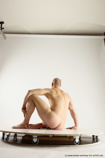 Nude Man White Sitting poses - simple Slim Bald Sitting poses - ALL Multi angles poses Realistic