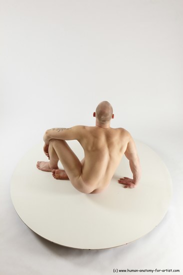 Nude Man White Sitting poses - simple Slim Bald Sitting poses - ALL Multi angles poses Realistic