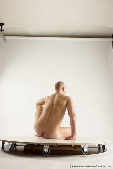 Nude Man White Sitting poses - simple Slim Bald Sitting poses - ALL Multi angles poses Realistic