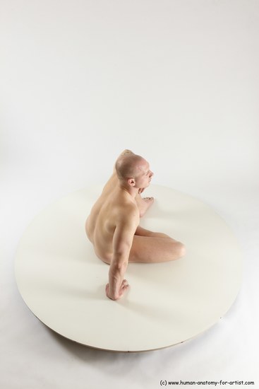 Nude Man White Sitting poses - simple Slim Bald Sitting poses - ALL Multi angles poses Realistic