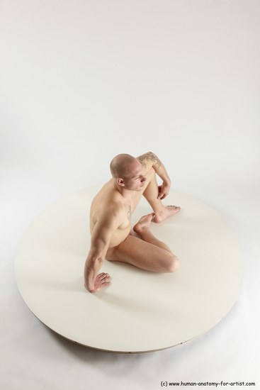 Nude Man White Sitting poses - simple Slim Bald Sitting poses - ALL Multi angles poses Realistic