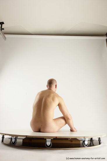 Nude Man White Sitting poses - simple Slim Bald Sitting poses - ALL Multi angles poses Realistic