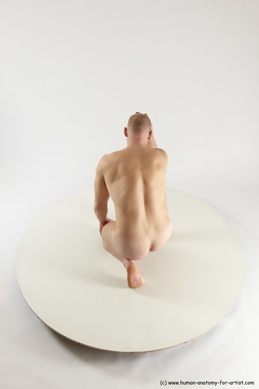 Nude Man White Standing poses - ALL Slim Bald Standing poses - knee-bend Multi angles poses Realistic