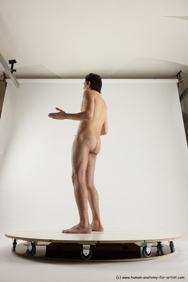 Nude Man White Standing poses - ALL Slim Short Brown Standing poses - simple Multi angles poses Realistic