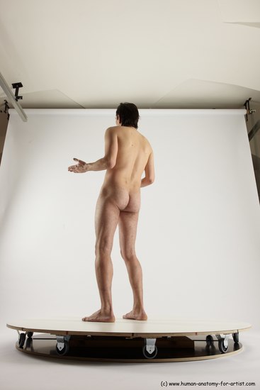 Nude Man White Standing poses - ALL Slim Short Brown Standing poses - simple Multi angles poses Realistic