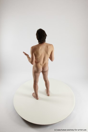 Nude Man White Standing poses - ALL Slim Short Brown Standing poses - simple Multi angles poses Realistic