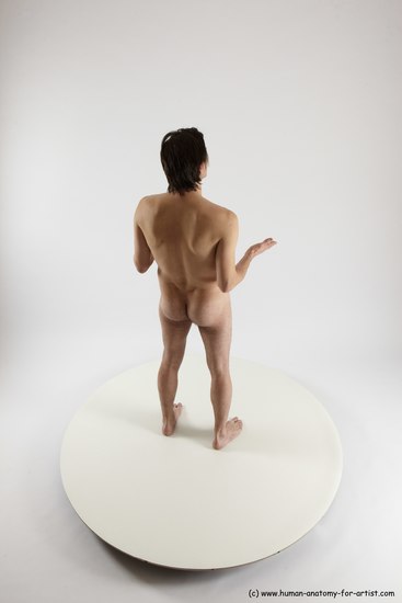 Nude Man White Standing poses - ALL Slim Short Brown Standing poses - simple Multi angles poses Realistic