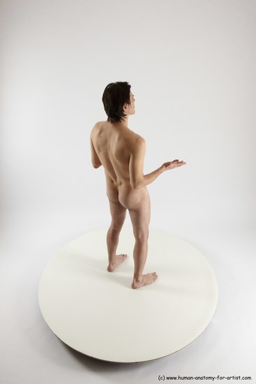 Nude Man White Standing poses - ALL Slim Short Brown Standing poses - simple Multi angles poses Realistic