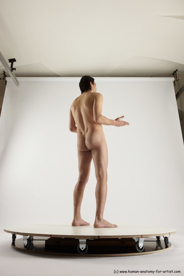 Nude Man White Standing poses - ALL Slim Short Brown Standing poses - simple Multi angles poses Realistic