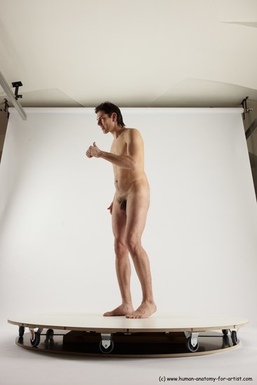 Nude Man White Standing poses - ALL Slim Short Brown Standing poses - simple Multi angles poses Realistic